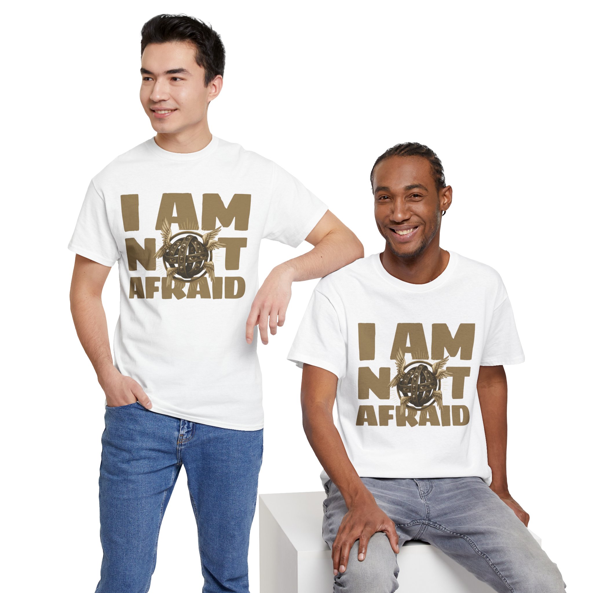 I Am Not Afraid: Biblically Accurate Angel - Unisex Tee - Image 2